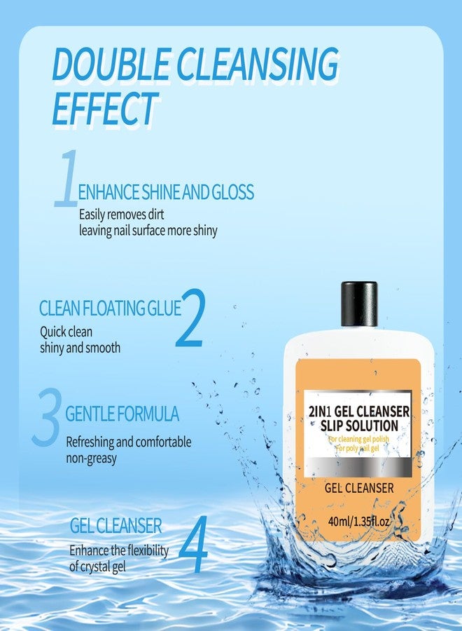 SULLMAR Professional 40ml Nail Slip Solution Quick Cleaning Poly Gel Slip Solution For Nail Art And Extensions, Suitable for Beginners DIY Home Nails Salon - Image 4